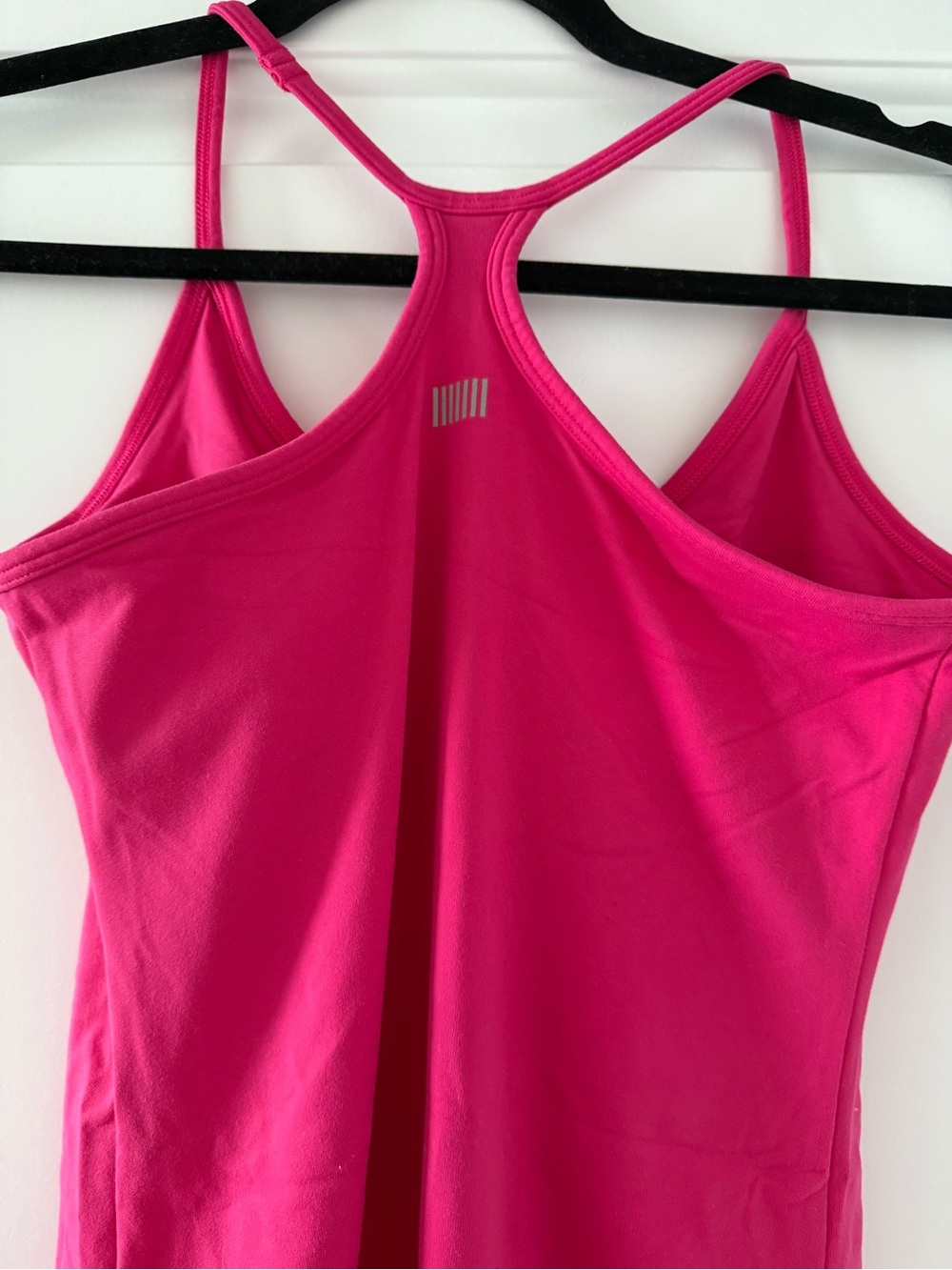 Women's Pink Racerback Ruched Tank Top - Picture 3 of 4